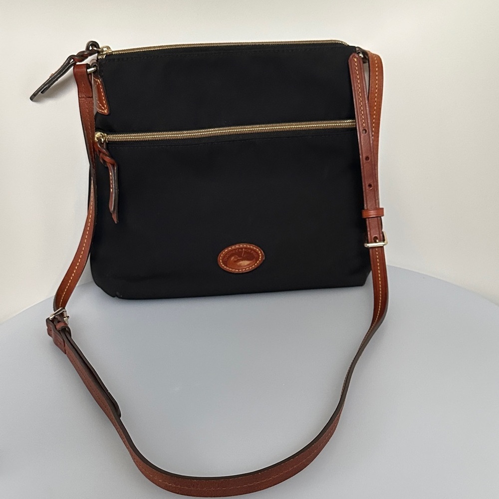 Dooney & Bourke Black and Brown Messenger Bag​